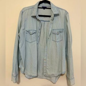 Aeropostle Blue Button Down Long Sleeve Shirt